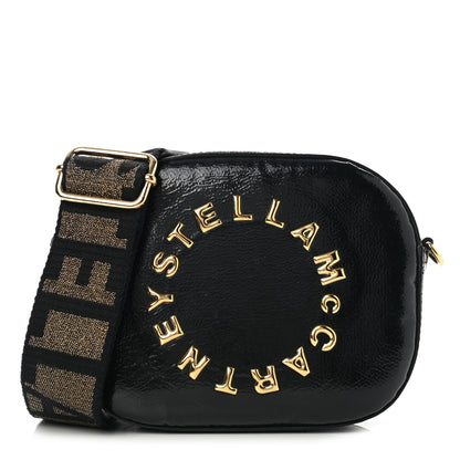 Stella McCartney Patent Alter Nappa Logo Convertible Belt Bag Black 1 of 7