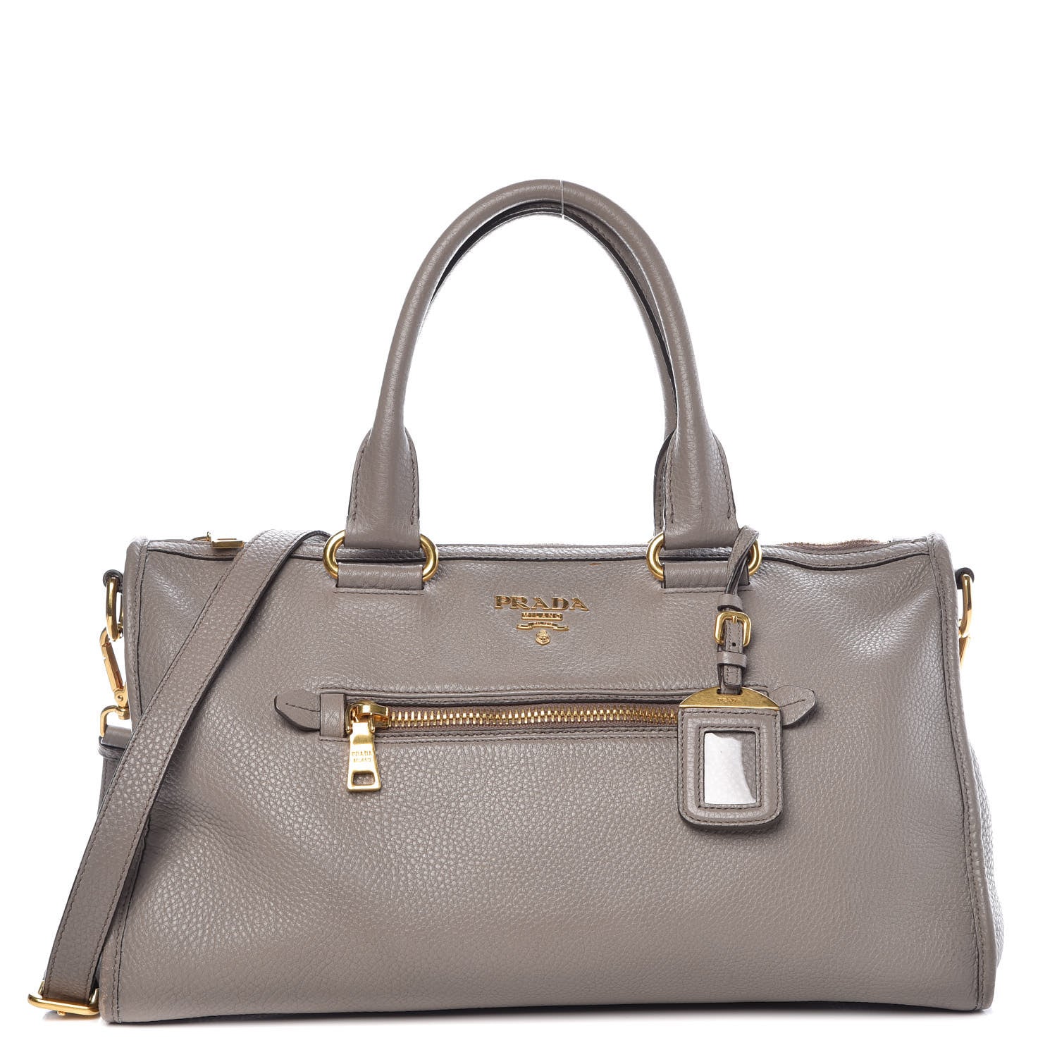 Prada Vitello Daino Shopping Satchel Argilla 1 of 18