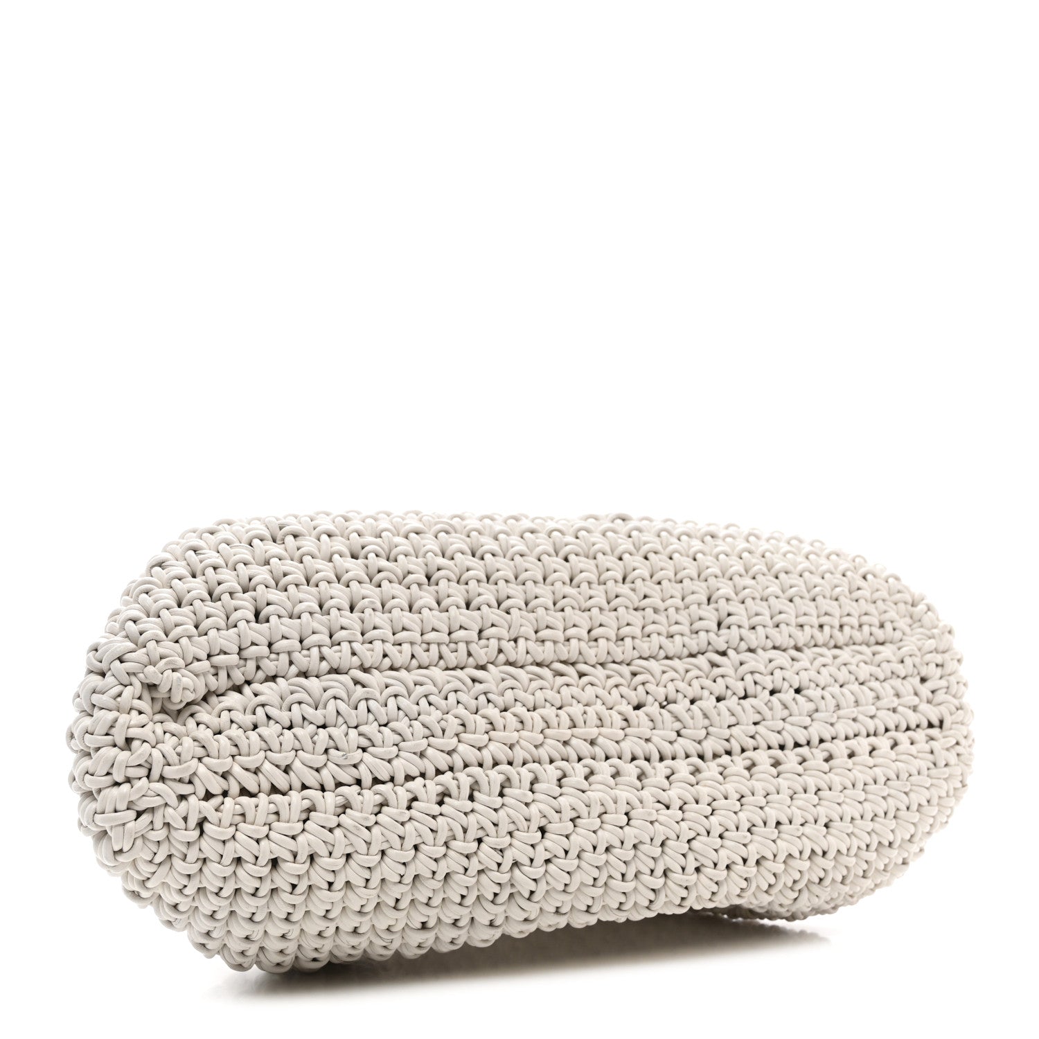Bottega Veneta Calfskin Crochet Medium The Pouch Clutch Bianco 4 of 6
