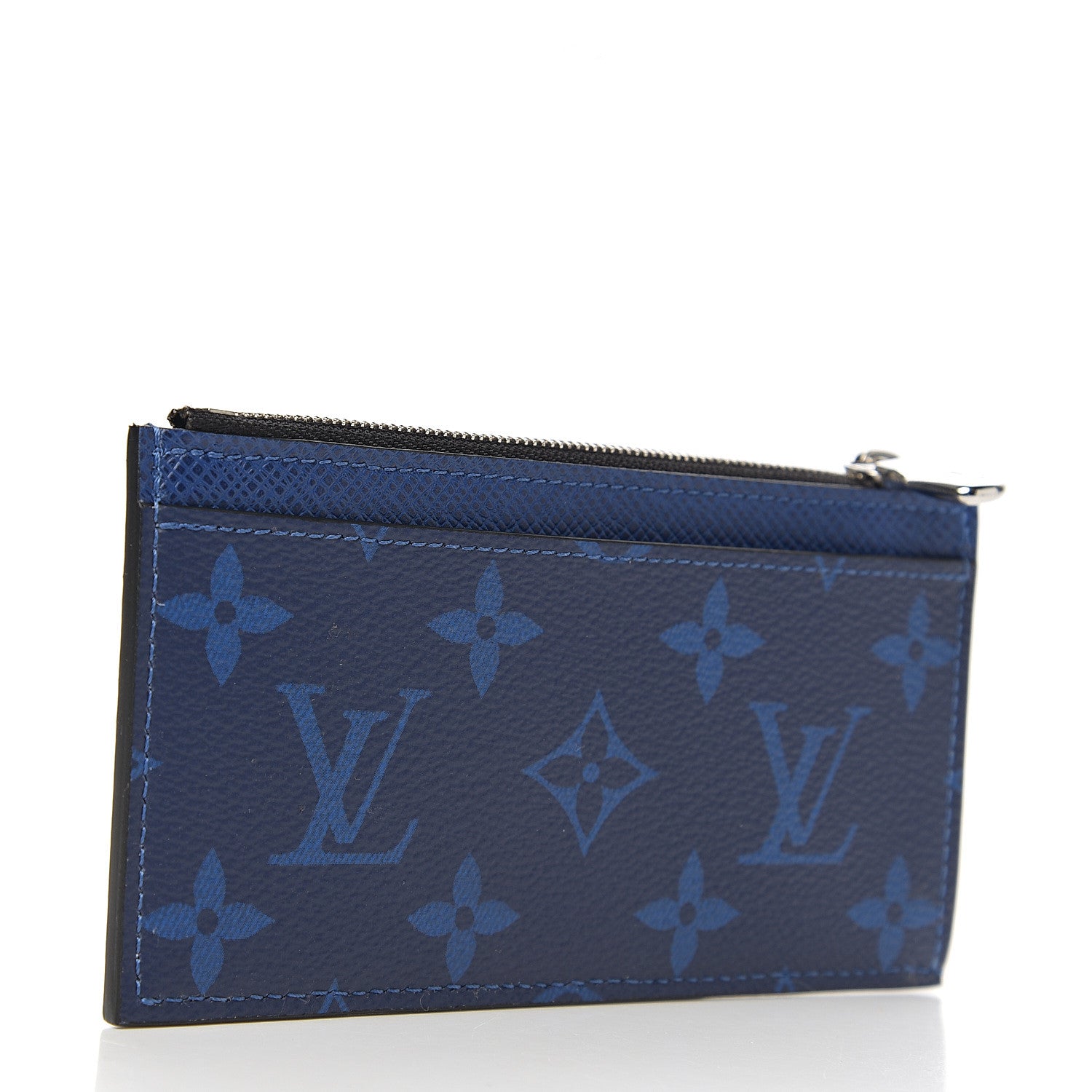 Louis Vuitton Monogram Taiga Coin Card Holder Cobalt 2 of 5