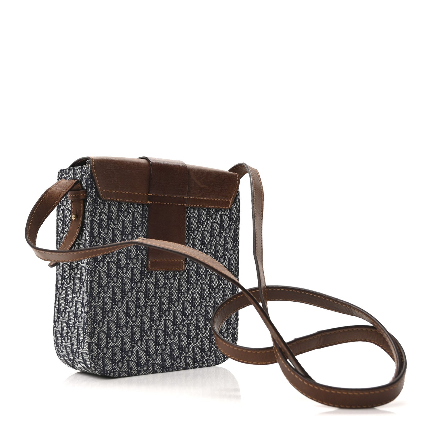 Monogram Street Chic Messenger Brown Navy
