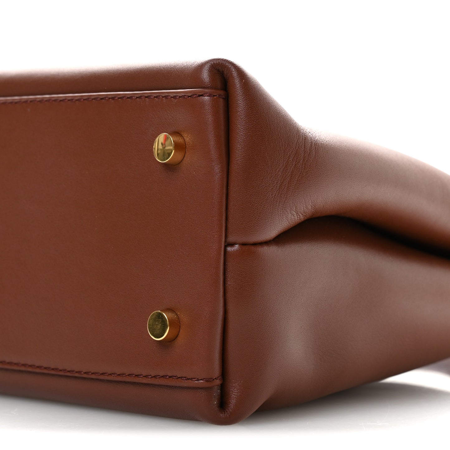 Silky Calfskin Medium Andiamo Shoulder Bag Sapele Redstone