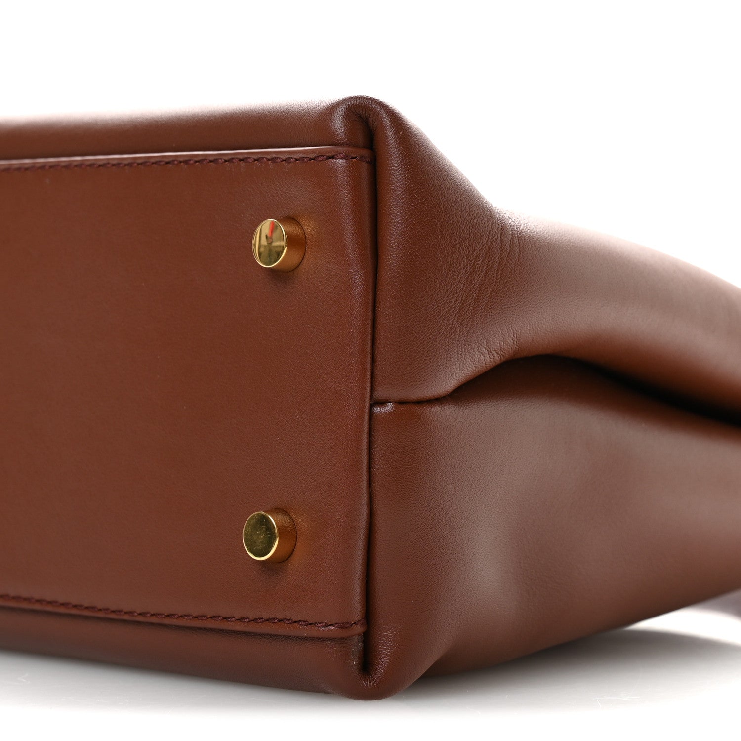 Bottega Veneta Silky Calfskin Medium Andiamo Shoulder Bag Sapele Redstone 9 of 9