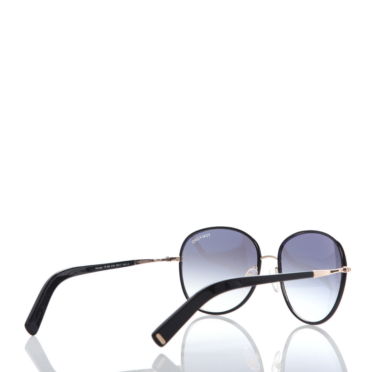 Tom Ford Acetate Georgia Sunglasses TF498 Black 4 of 8
