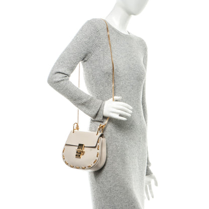 Chloe Calfskin Mini Drew Chain Shoulder Bag Abstract White 2 of 8