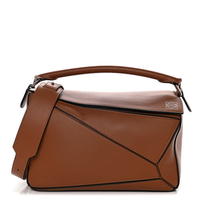 Loewe Calfskin Medium Puzzle Bag Tan 1 of 14