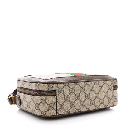 Gucci GG Supreme Monogram Web Small Ophidia Top Handle Shoulder Bag Brown 4 of 12
