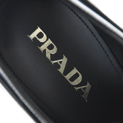 Prada Leather Rubber Tipped Oxfords Black 5 of 6