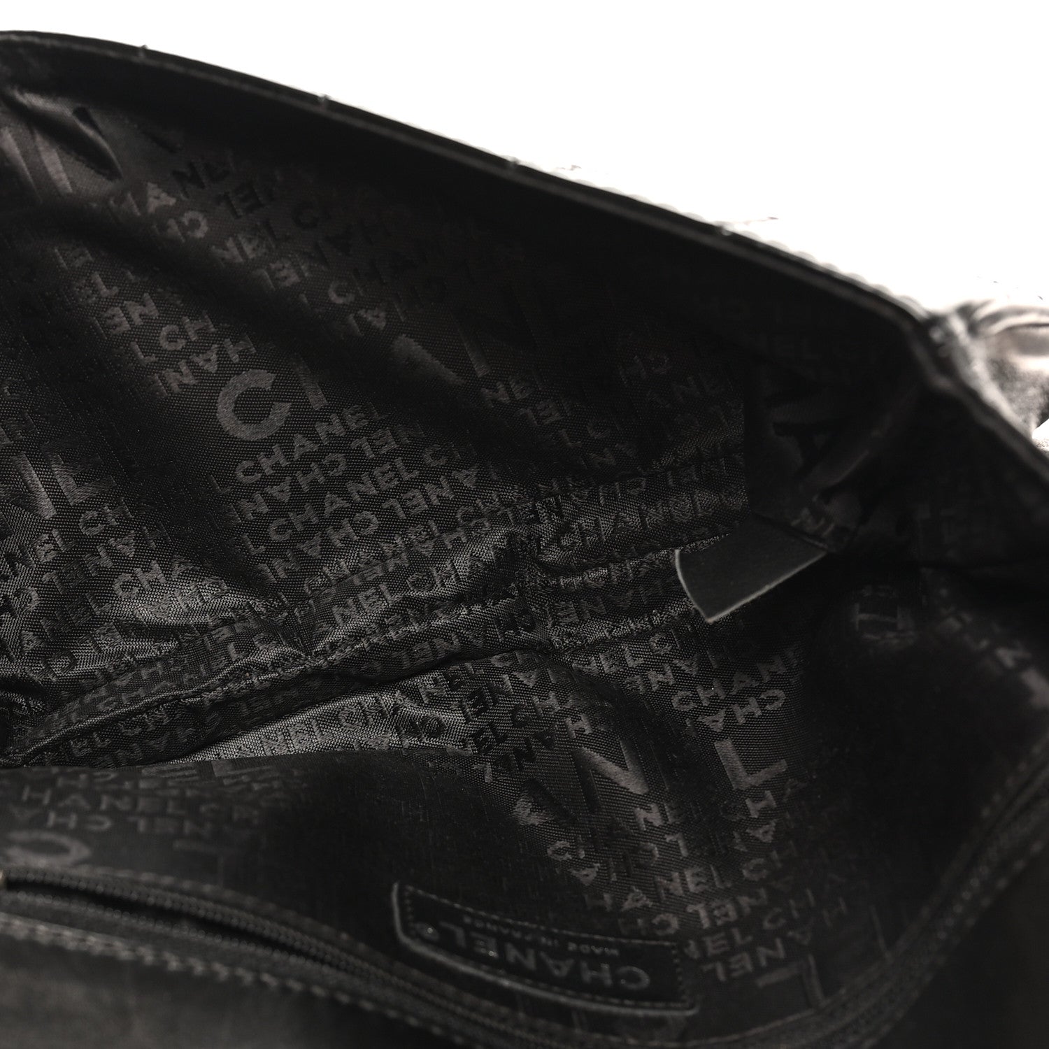 Chanel Patent Quilted Diagonal CC East West Chocolate Bar Flap Black 5 of 12