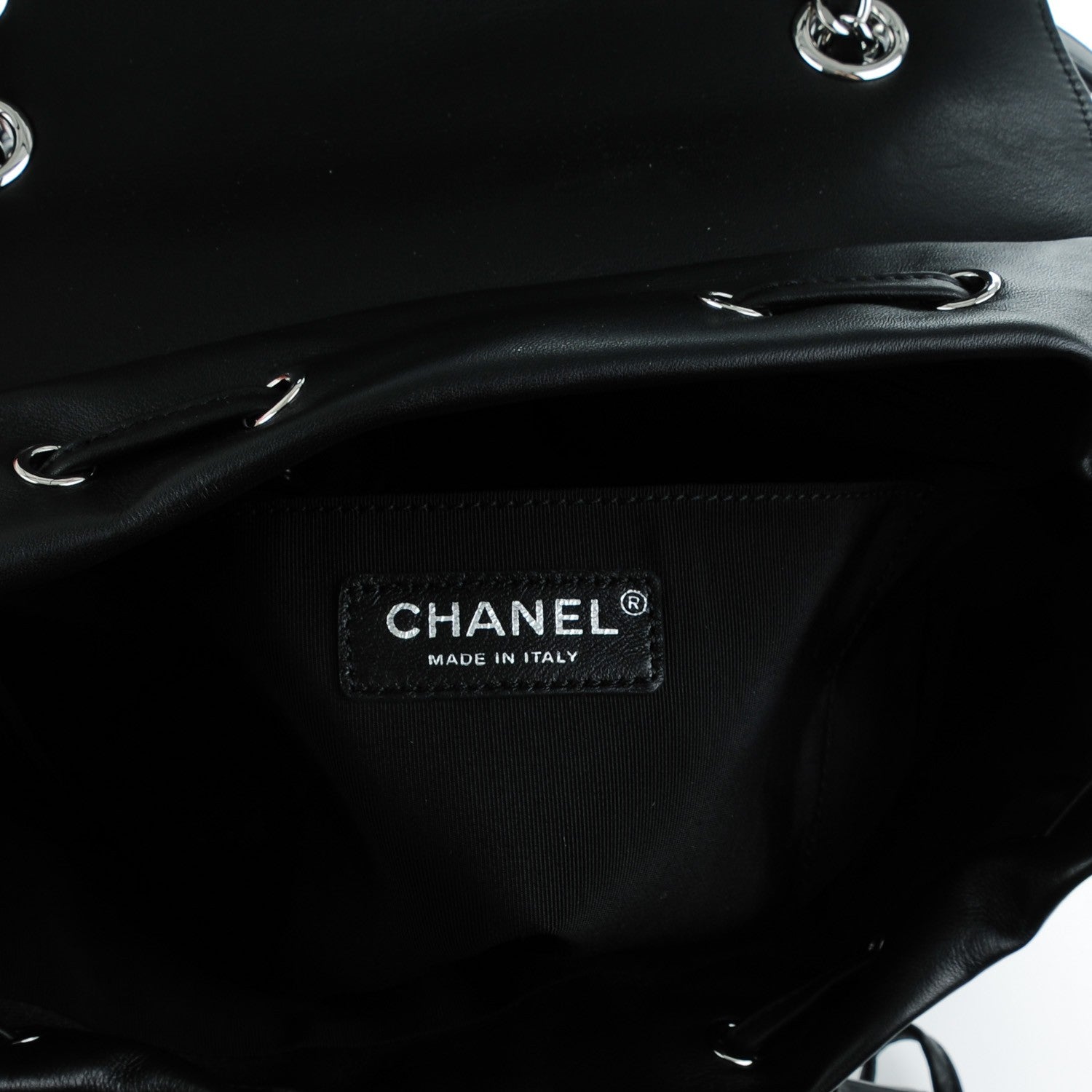 Chanel Calfskin Chevron Quilted Large Urban Spirit Backpack Black 7 of 8