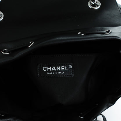 Chanel Calfskin Chevron Quilted Large Urban Spirit Backpack Black 7 of 8