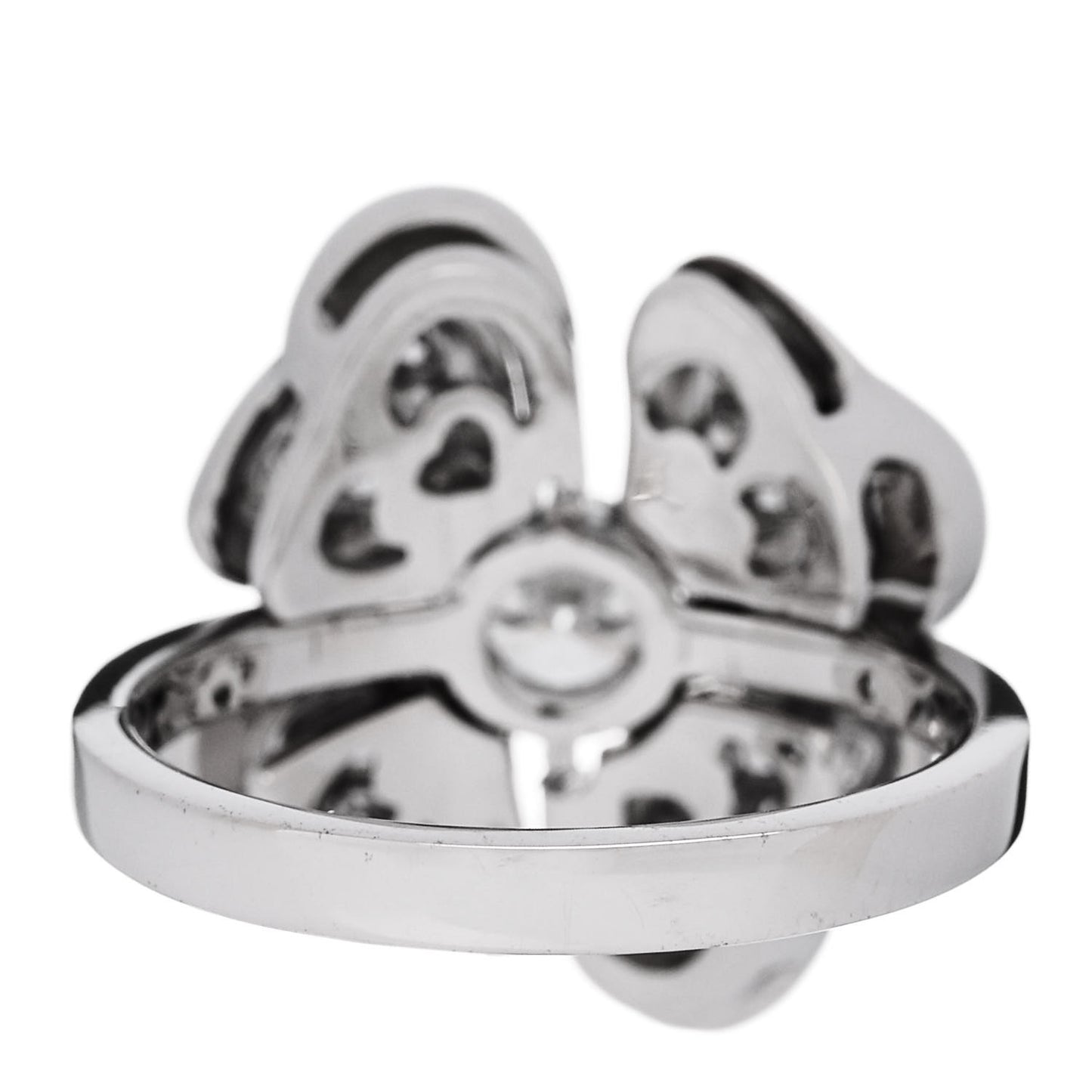 18K White Gold Diamond Fiorever Pave Ring 54 6.75