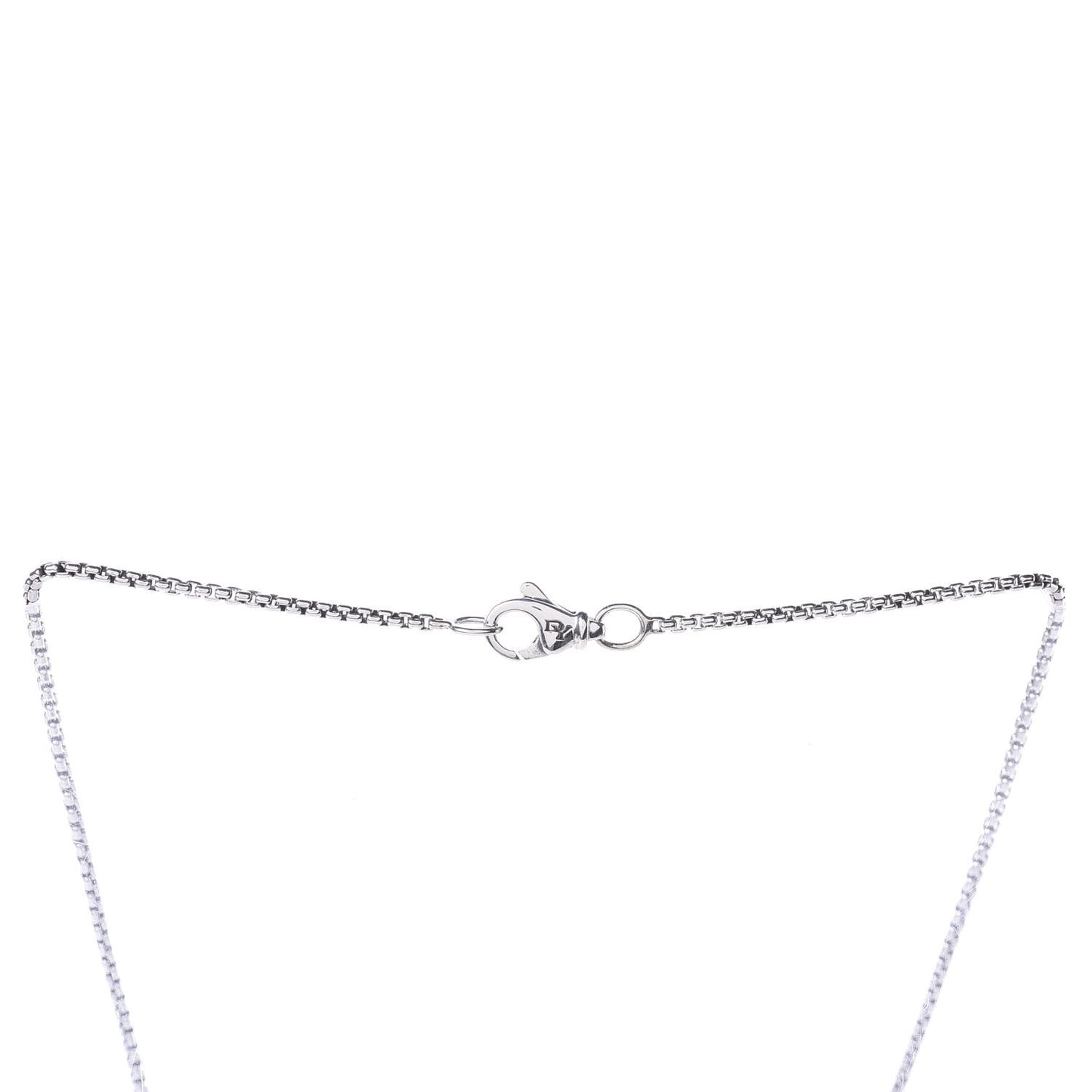 Sterling Silver Diamond Pave 7mm Petite Albion Pendant Necklace