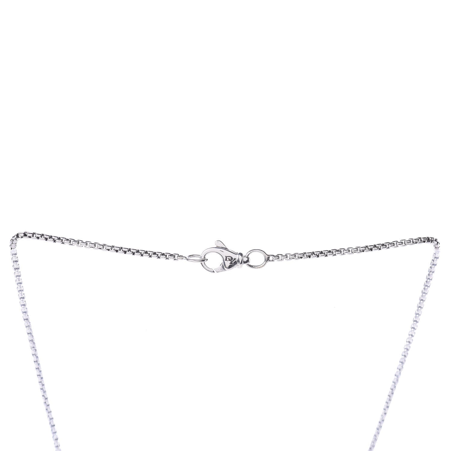 David Yurman Sterling Silver Diamond Pave 7mm Petite Albion Pendant Necklace 4 of 4