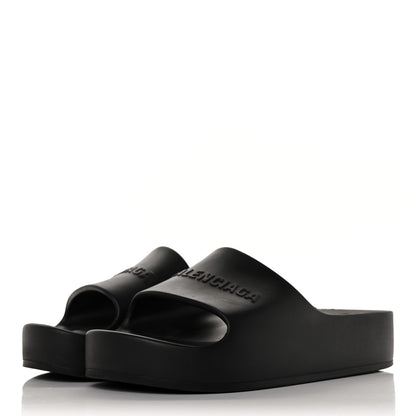 Balenciaga Rubber Chunky Platform Slide Sandals 42 Black 3 of 7