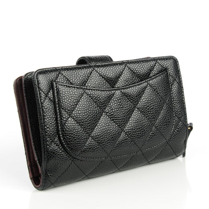 Chanel Caviar Quilted Zipped Pocket Wallet Black 3 of 8