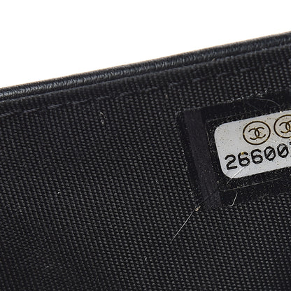 Chanel Goatskin Stitched Small Golden CC Flap Wallet Black 7 of 7