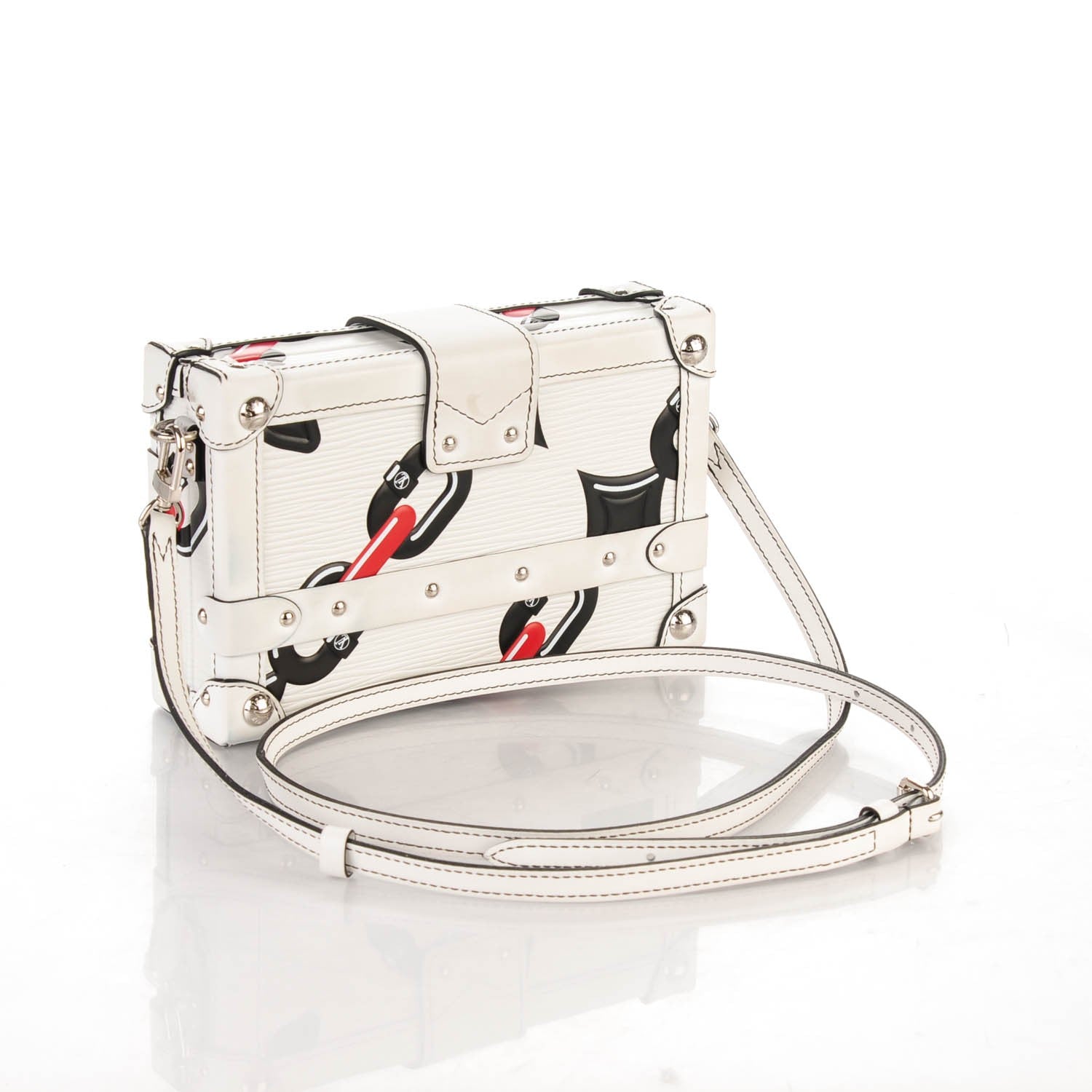 Louis Vuitton Epi Petite Malle White 3 of 7
