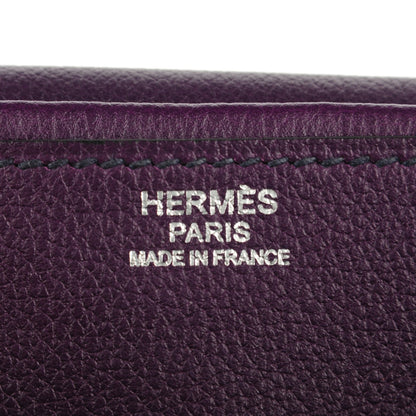 Hermes Evercolor Faco Clutch Ultraviolet Black 6 of 7