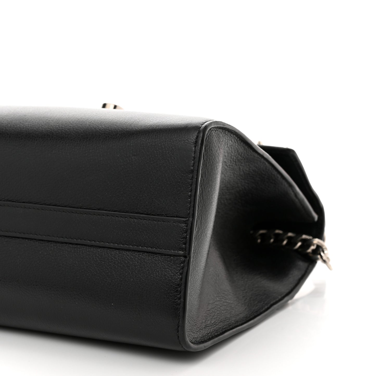 Glace Calfskin Studded Sound Shoulder Bag Black