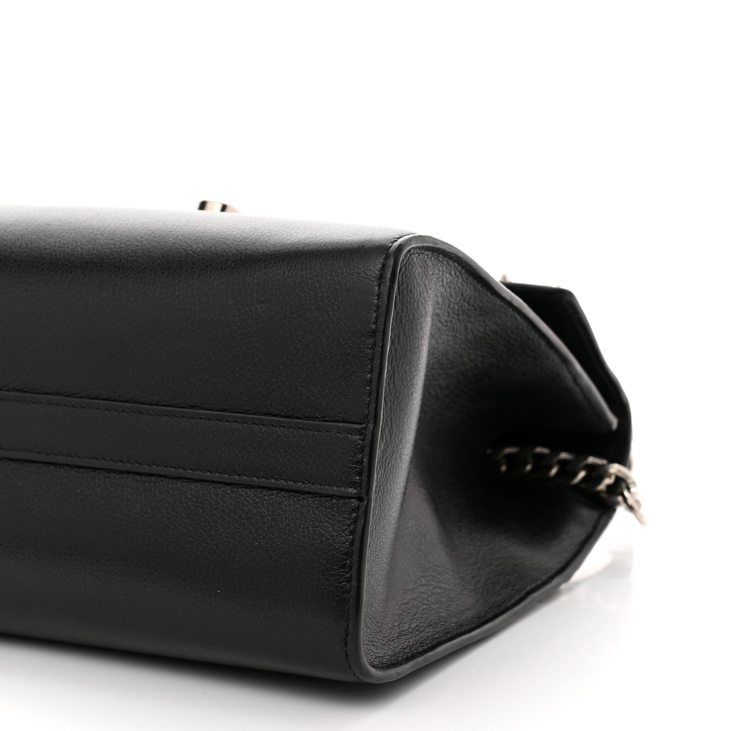 Prada Glace Calfskin Studded Sound Shoulder Bag Black 8 of 8