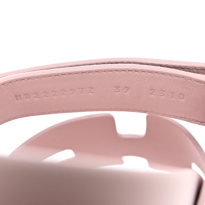 Hermes Suede Goatskin Womens Chypre Sandals 39 Rose Porcelaine 8 of 9