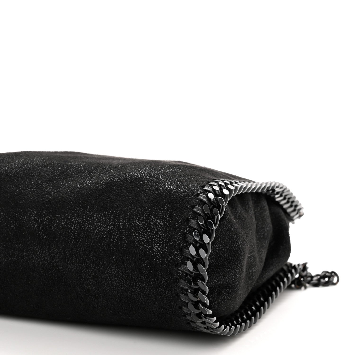 Stella McCartney Shaggy Deer Mini Falabella Fold Over Tote Black 9 of 9