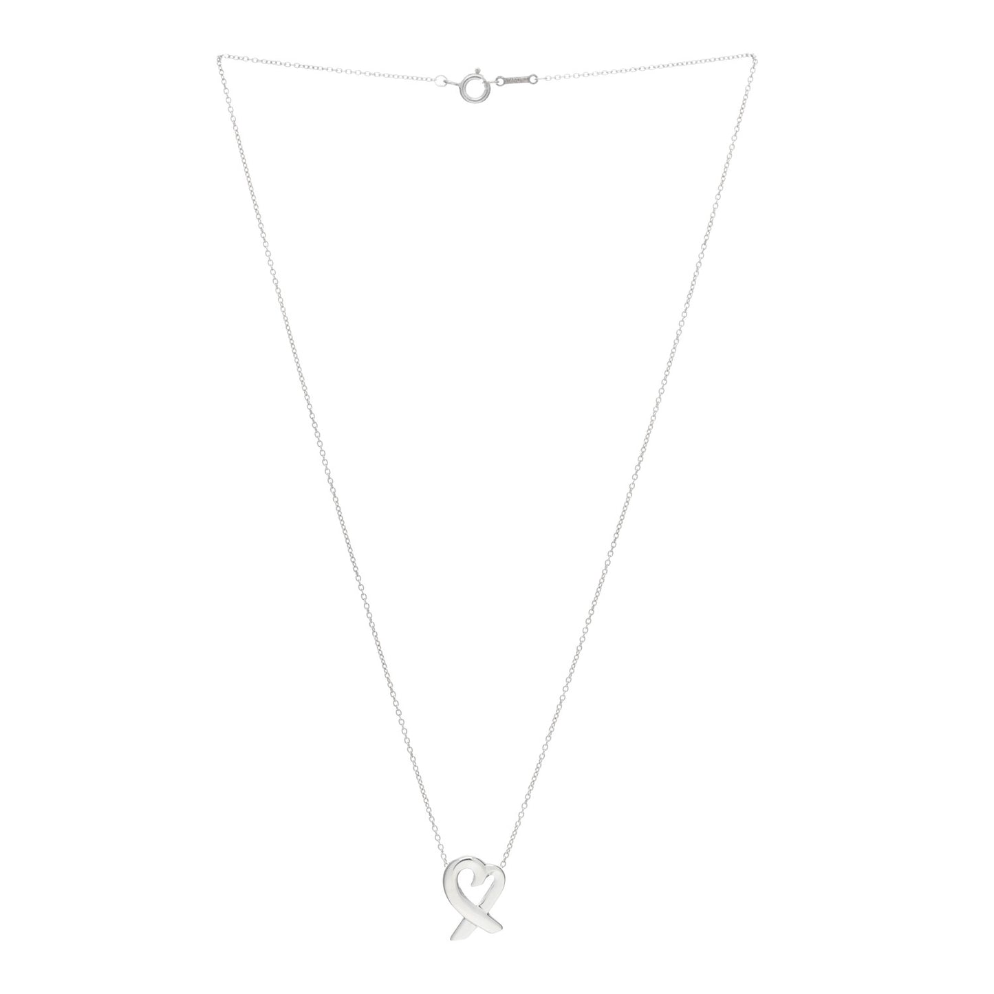 Sterling Silver Small Paloma Picasso Loving Heart Pendant Necklace