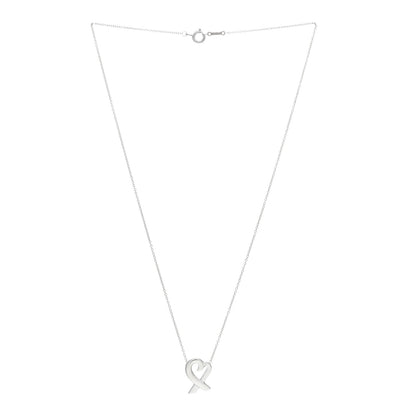 Tiffany Sterling Silver Small Paloma Picasso Loving Heart Pendant Necklace 2 of 5