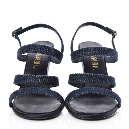Chanel Denim Sandals 41 Dark Blue 2 of 13