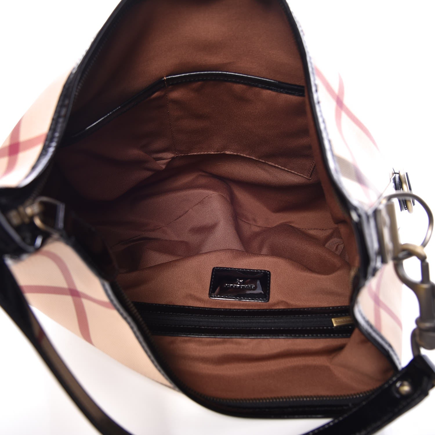 Burberry Supernova Check Buckle Hobo Black 6 of 7