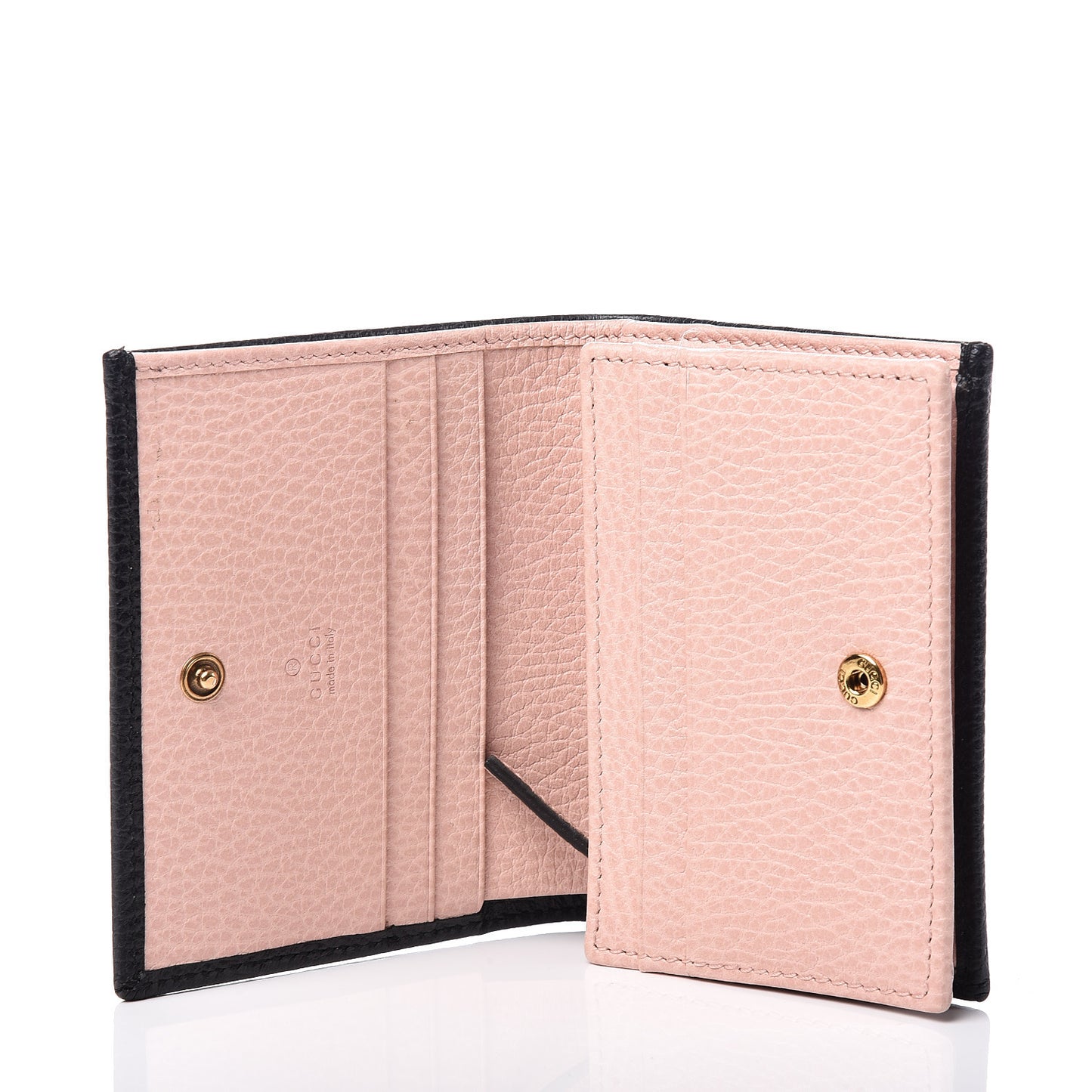 Calfskin GG Marmont Bow Card Case Black