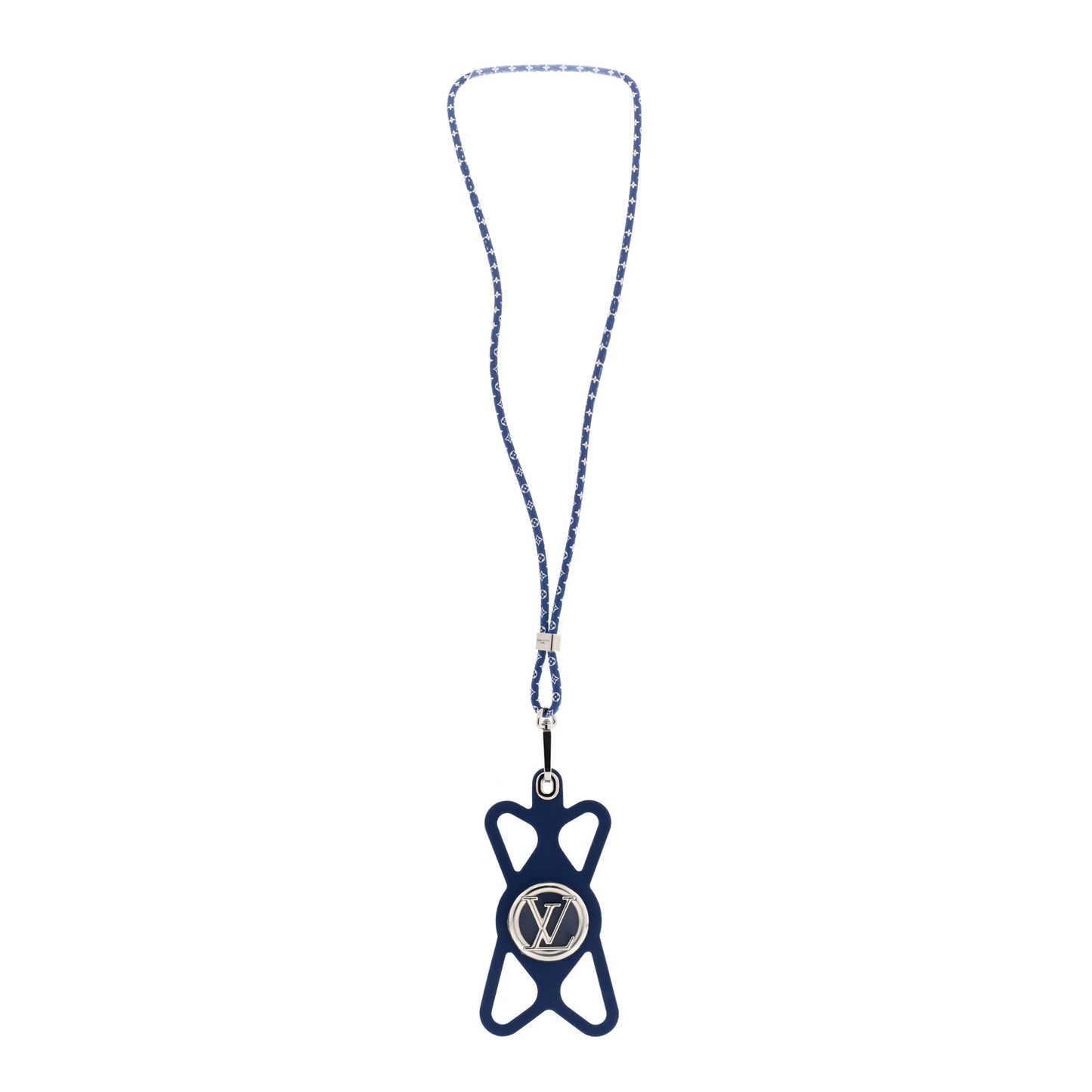 Monogram Silicone Louise Phone Holder Blue