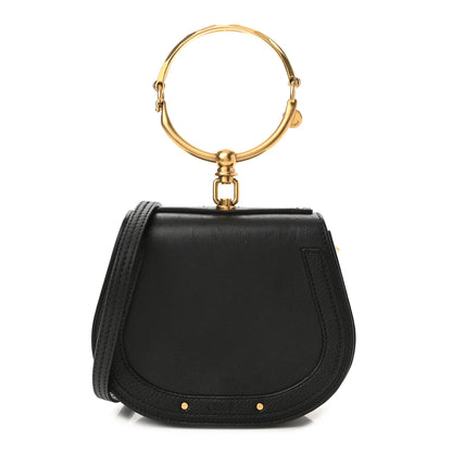 Chloe Calfskin Suede Small Nile Bracelet Bag Black 1 of 11
