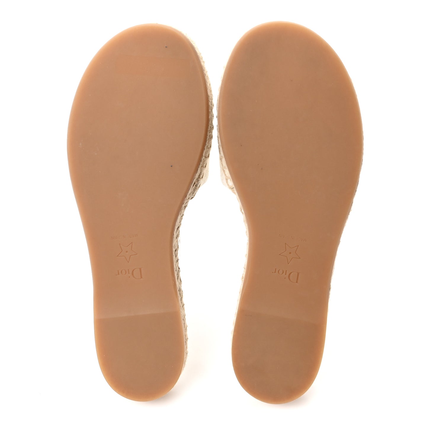Canvas Embroidered Granville Espadrille Flat Slide Sandals 35.5 Ivory