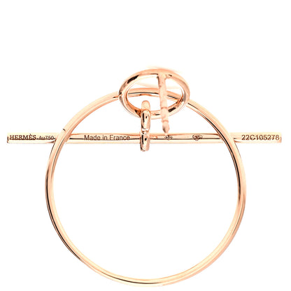 Hermes 18K Rose Gold PM Loop Earrings 4 of 5