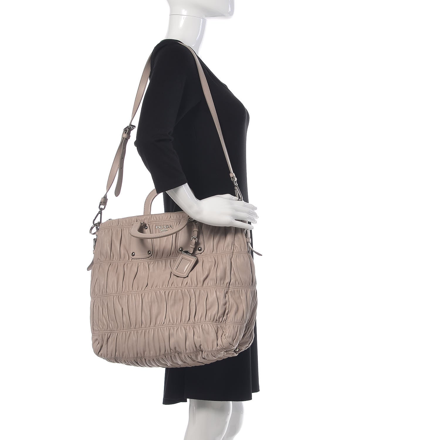 Prada Nappa Gaufre Tote Pomice 2 of 12