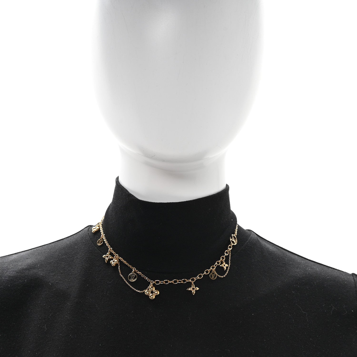 Louis Vuitton Metal Blooming Supple Necklace Gold 2 of 7