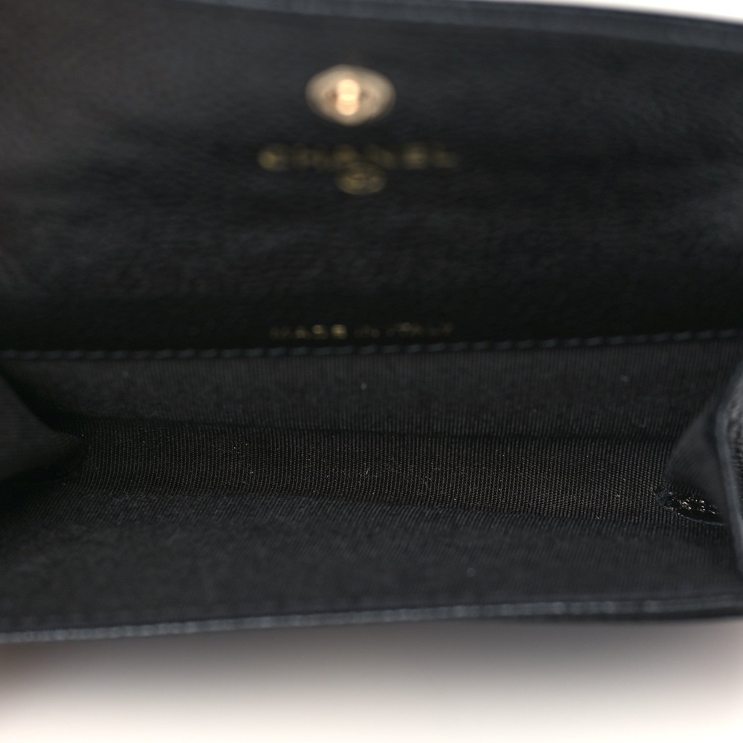 Chanel Caviar Camellia Embossed Card Holder Wallet Black 5 of 8