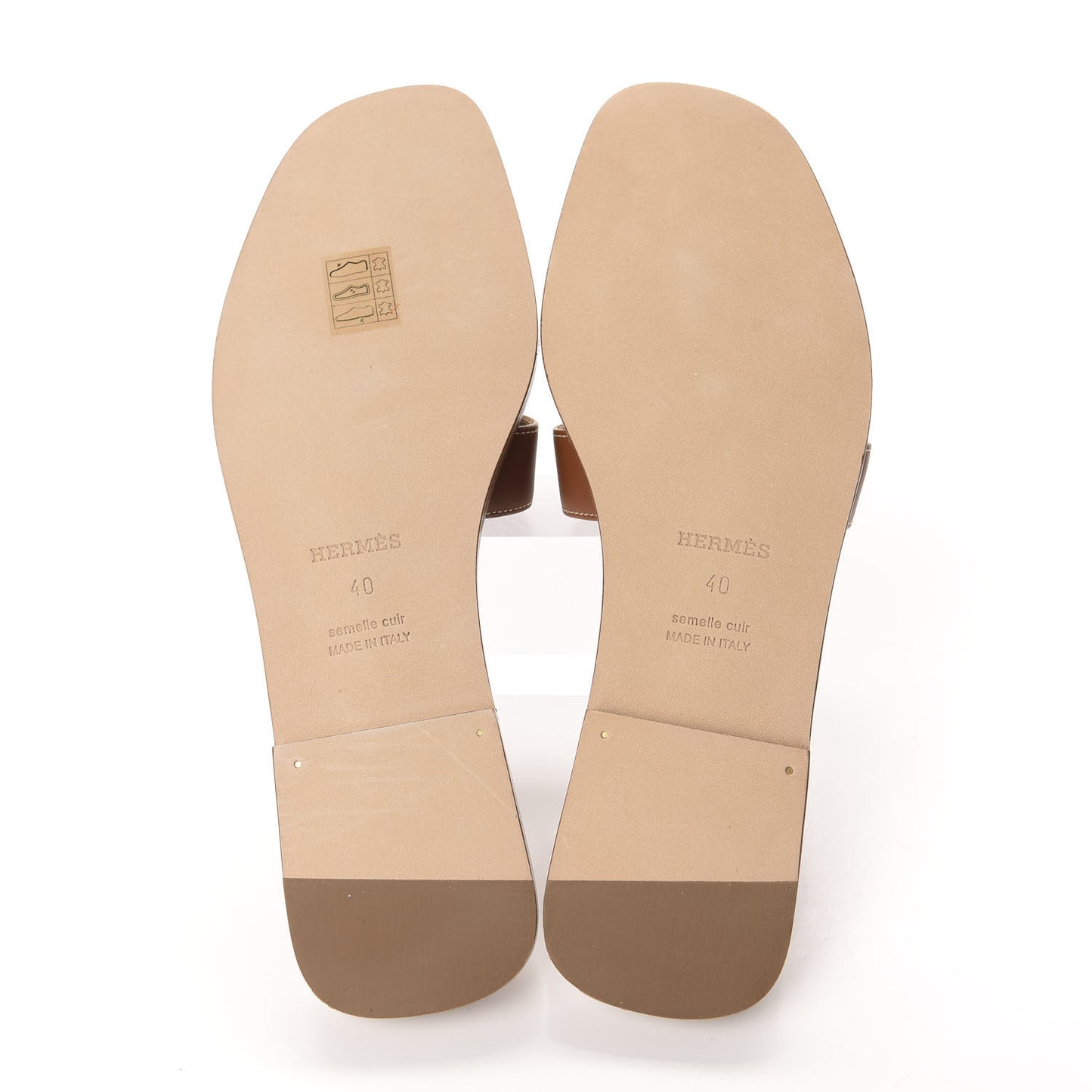 Box Calfskin Oran Sandals 40 Gold