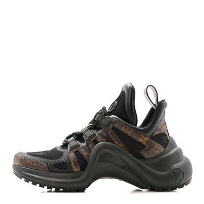 Louis Vuitton Calfskin Patent Monogram LV Archlight Sneakers 36 Black 1 of 14