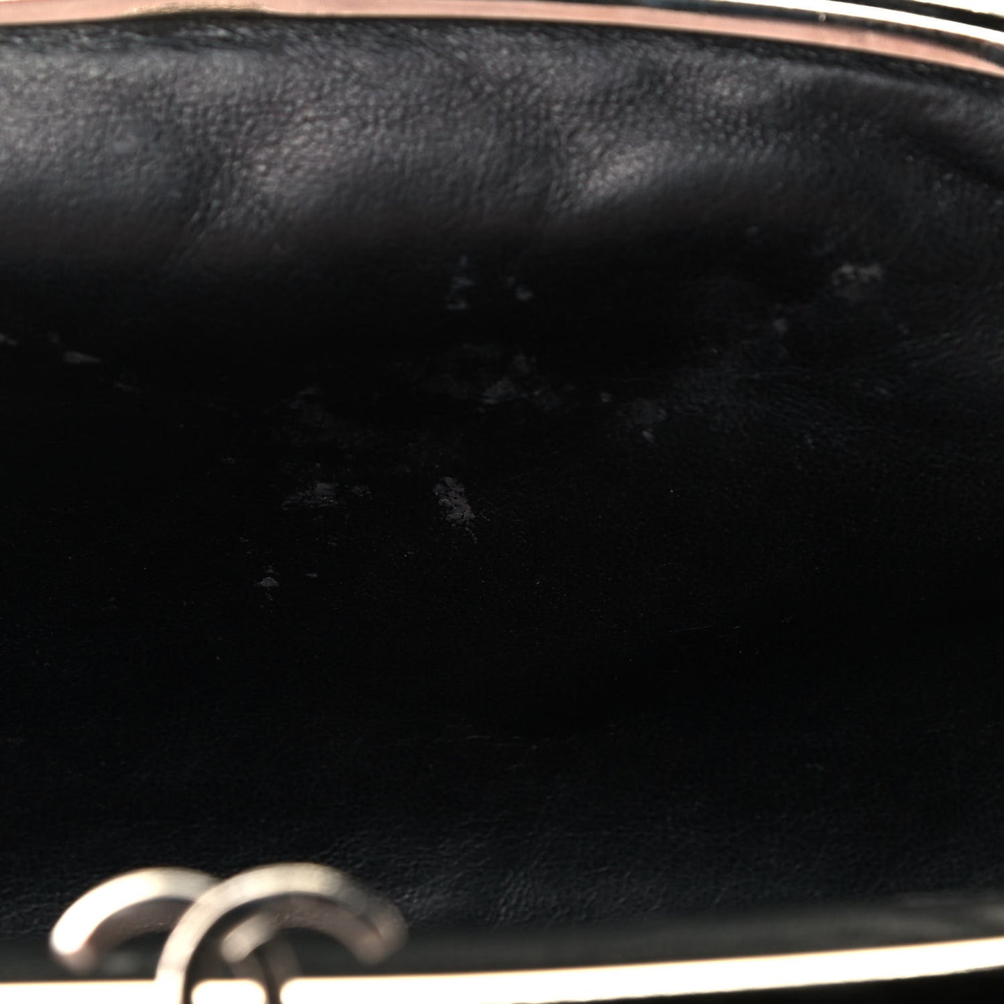 Lambskin Perforated Timeless Clutch Black