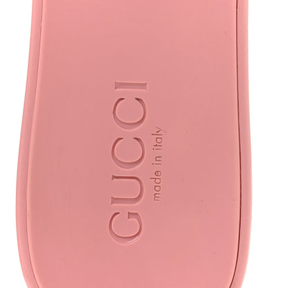 Gucci Rubber Gucci Logo Womens Platform 20/60mm Slide Sandals 38 Wild Rose 7 of 10