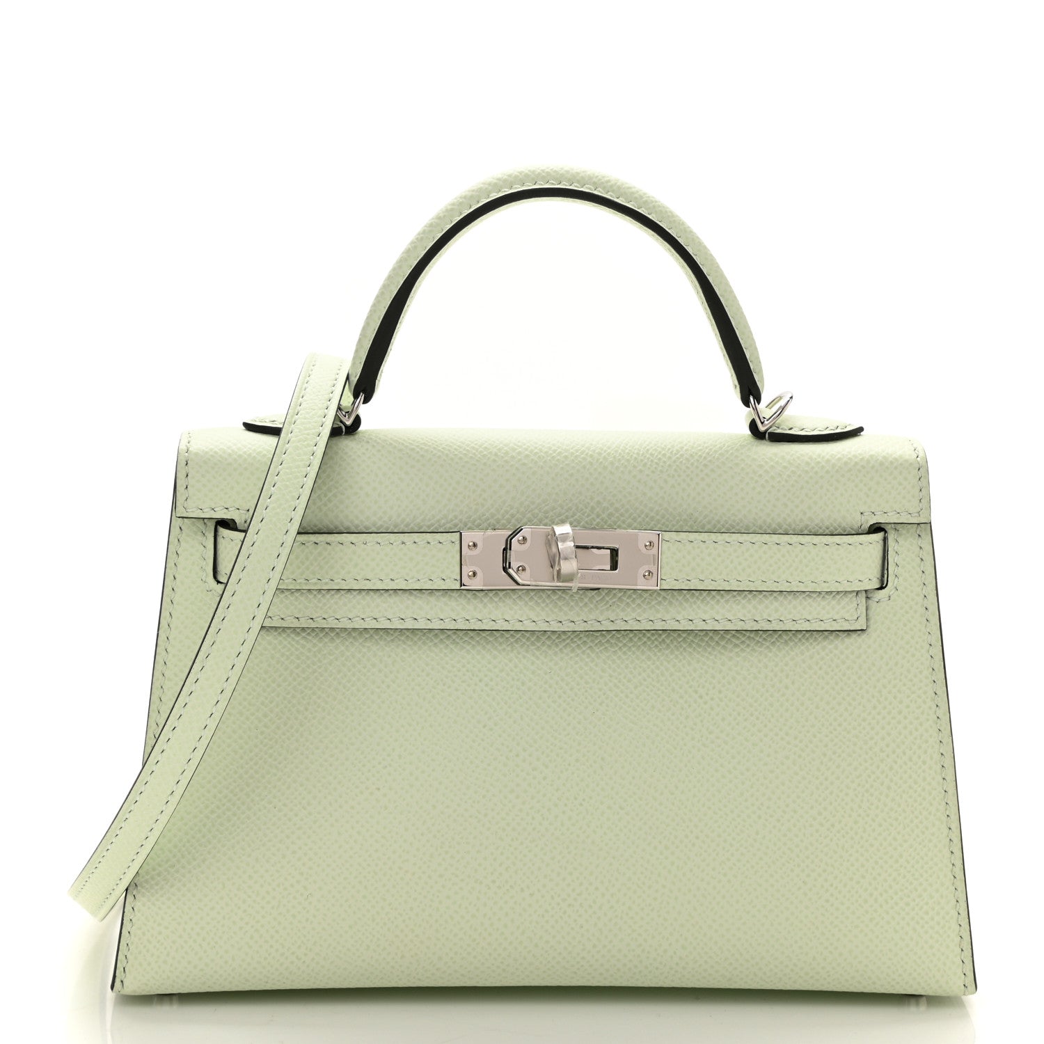 HERMES Epsom Mini Kelly Sellier 20 Vert Fizz by FASHIONPHILE