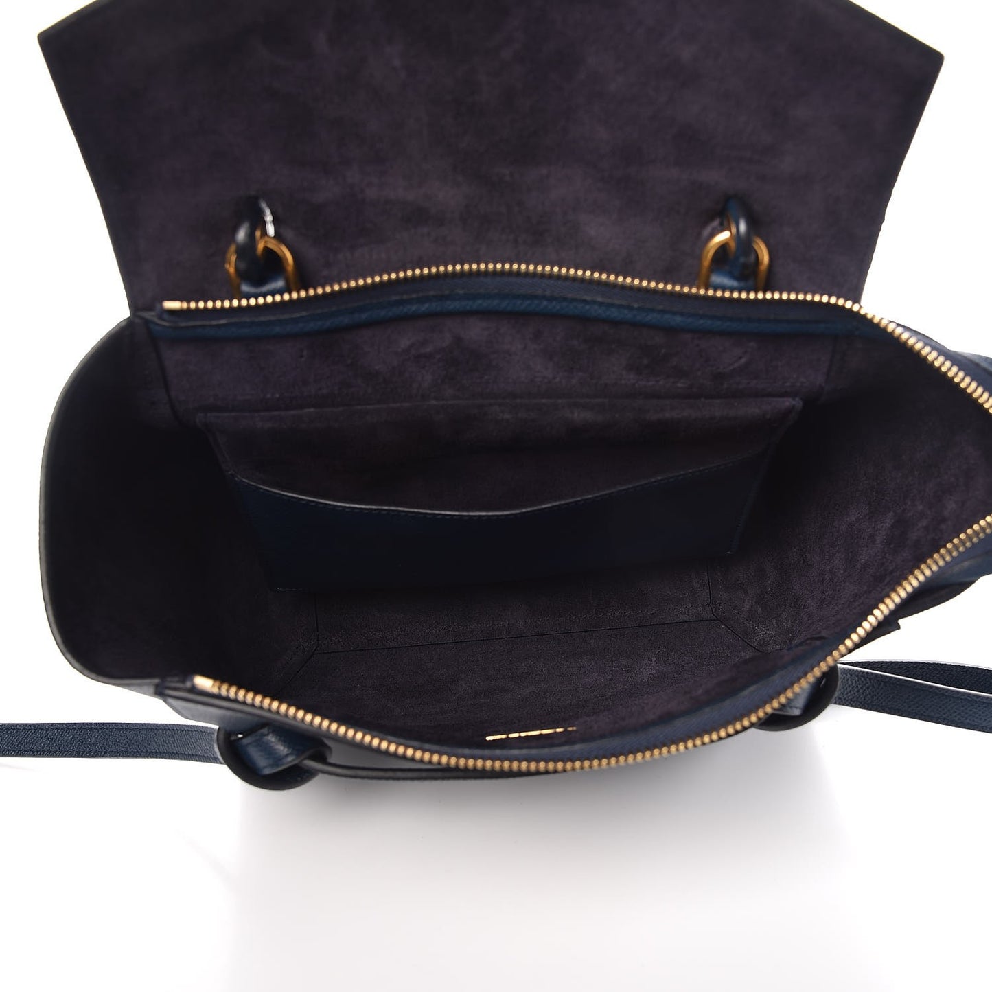 Baby Grained Calfskin Micro Belt Bag Steel Blue