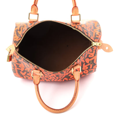 Louis Vuitton Monogram Graffiti Speedy 30 Orange 5 of 14