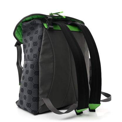 Gucci Jersey GG Monogram All Over Pan Sport Double Buckle Backpack Grey Green Multicolor 3 of 10