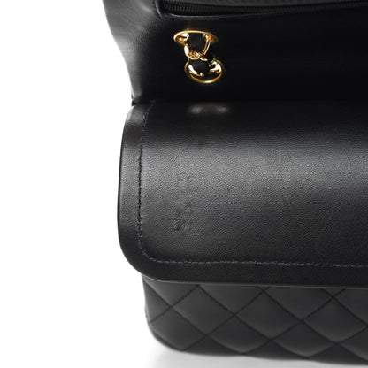 Chanel Lambskin Quilted Medium Double Flap Black 13 of 14