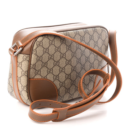 Gucci GG Supreme Monogram Web Medium Shoulder Bag Brown 3 of 9