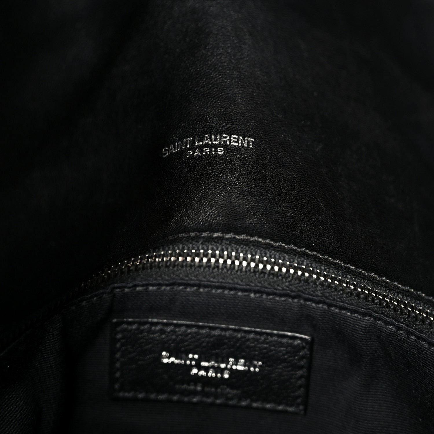 Saint Laurent Lambskin Quilted Medium Loulou Puffer Monogram Chain Satchel Black 7 of 11